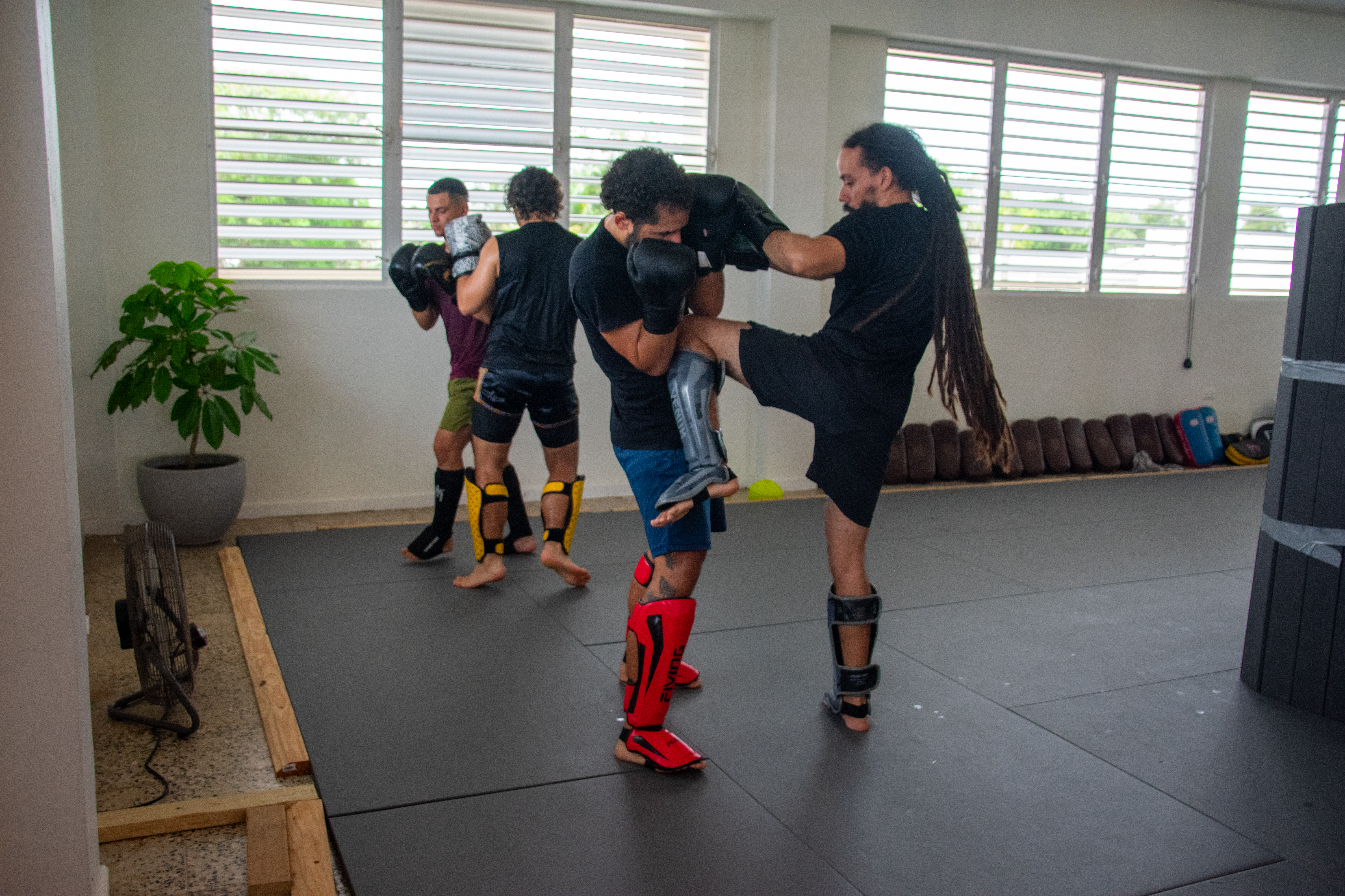 Muay Thai training at Excel Combat Academy